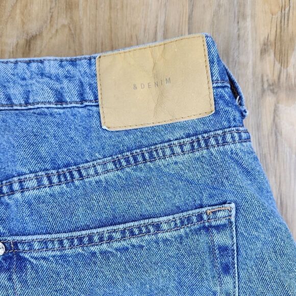 💜H&M Blue 90's Baggy Ultra High Waist Jeans Size 12/31 - Picture 10 of 12